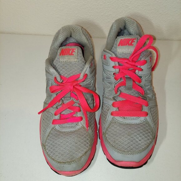 Nike Relentless2 Womans 7.5 Sneaker Running Shoe Pink Gray Logo light weight - Picture 11 of 12
